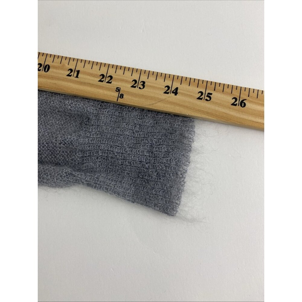 J Jill Womens Sweater Size Medium Gray Long Sleeve Thin Sheer Casual Mohair - Picture 8 of 10
